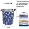 thumbnail image 6 of Howarmer Large Canvas Laundry Hampers, Baby Laundry Basket for Nursery Girl and Boy, Kids Clothes Hamper with Lid, Cute Kids Toys Storage Bin Organizer Animal Room Decor, White Dots, 6 of 7