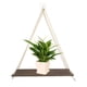 thumbnail image 4 of Columpio de cuerda colgante, estantes flotantes, maceta de madera para almacenamiento, decoración de pared, eslinga, decoración de jardín, café, 4 of 5
