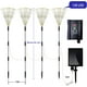 thumbnail image 4 of Luces solares para exteriores, paquete de 4 120 luces LED solares impermeables para fuegos artificiales, 8 modos, luz decorativa para paisaje con estaca y destellos, (blanco frío), 4 of 5