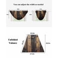 thumbnail image 6 of Waterfall Valances for Windows, Black Brown Board Kitchen Sheer Valance Curtains, Vintage Chic Shabby Wooden Grain Rod Pocket Elegant Swag Valances for Living Room Bedroom, 47.2"x38.5", 3 Panel, 6 of 8