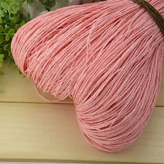 600 Meter 500g Summer Raffia Yarn Crochet Natural Straw Threads Handcrafts For DIY Knitting Hat Handbag Basket Rattan Material