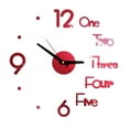 thumbnail image 1 of DIY Wall Clock 3D Mirror Surface Sticker Home Office Decor Clock, 1 of 8