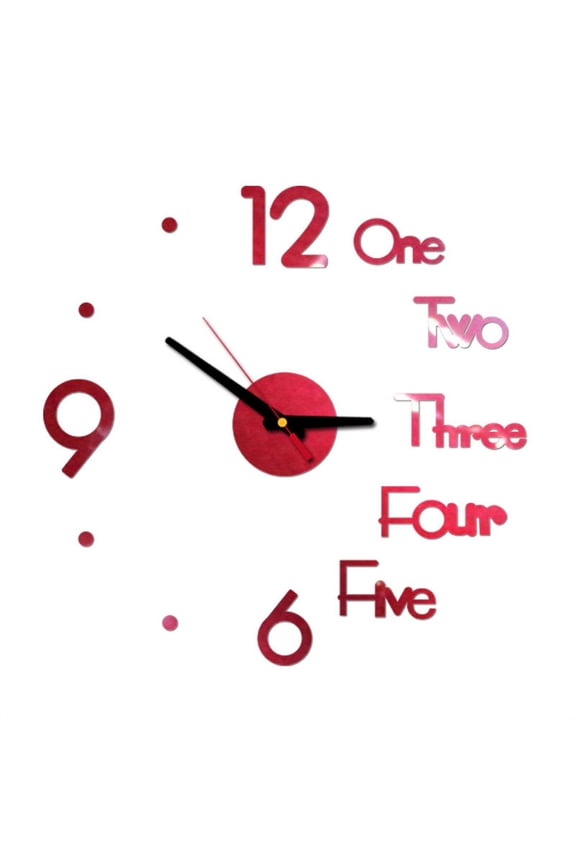 DIY Wall Clock 3D Mirror Surface Sticker Home Office Decor Clock for Home Decor