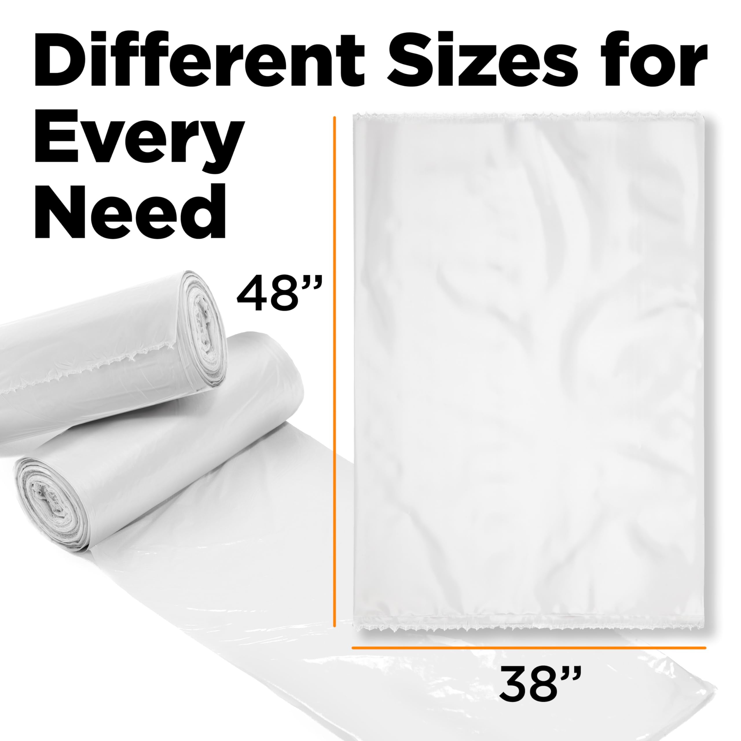 ToughBag 40-42 Gallon Trash Bags, 2.5 Mil Contractor Bags, 50 Count