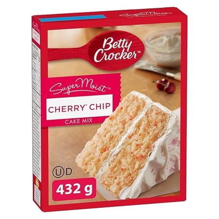 Betty Crocker, SuperMoist Cherry Chip Cake Mix, 432g/15.2oz., {Imported from Canada}