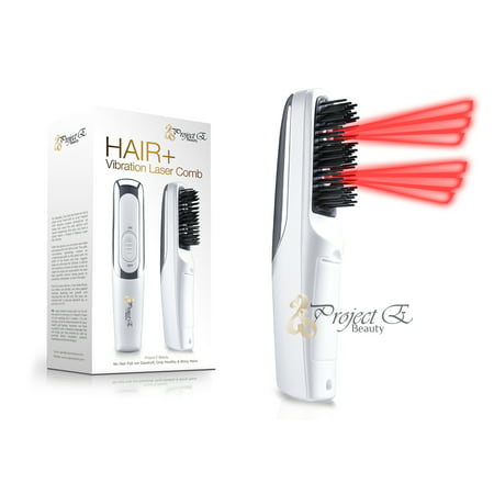 Portable 2in1 RED Laser Light Vibration Hair Growth Scalp Care Comb