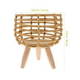 thumbnail image 2 of Floor Flowerpot Rattan Weaving Decorative Flowerpot Stand Plant Pot Container, 2 of 6
