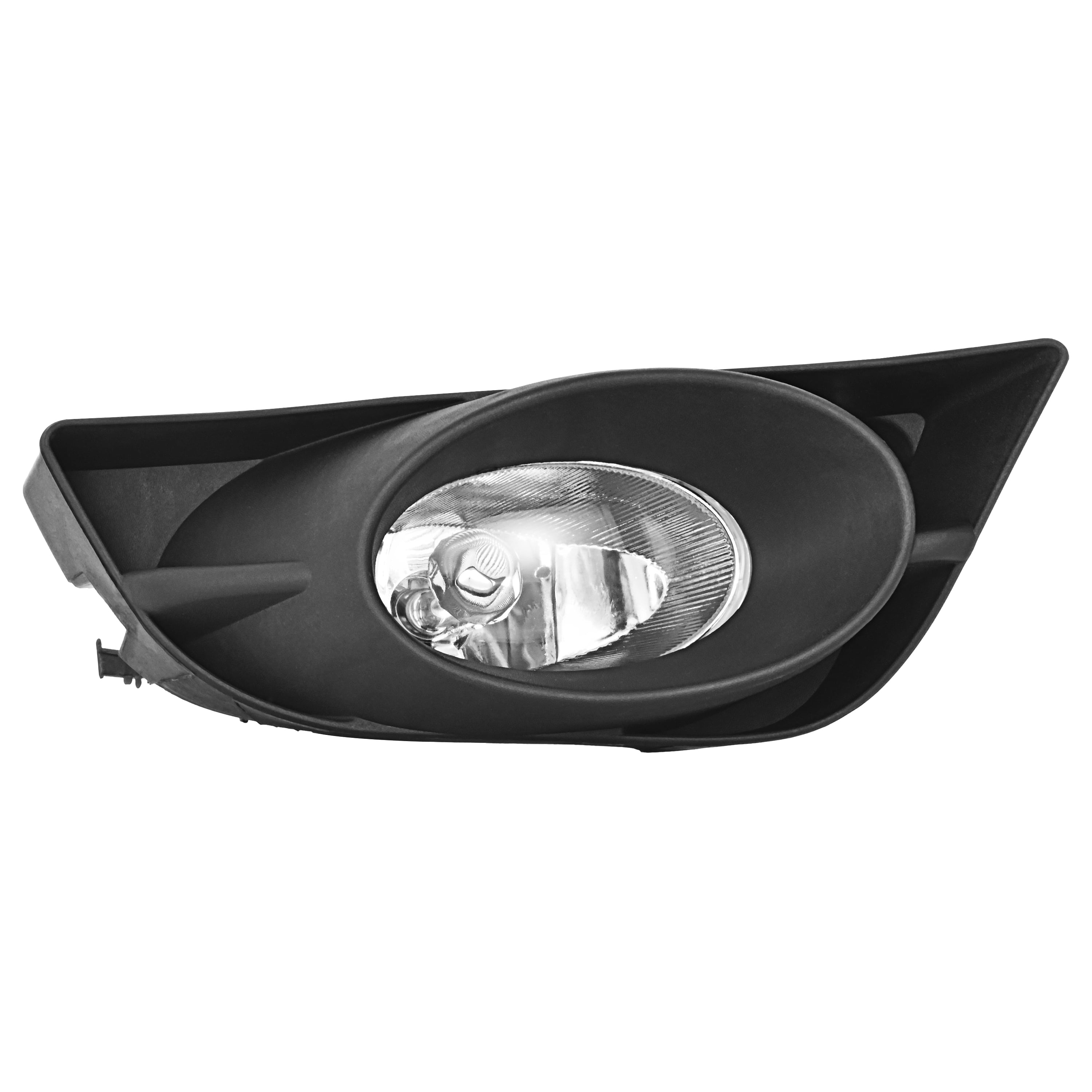 Kojem Right Fog Light w/Fog Light Bezel for 2009-2011 Honda Fit Replacement for HO2592122 33951-TK6-305 Fog Lamp Assembly w/Bulbs Clear Lens Black Bezel Passenger Side