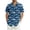 Blue, variant on Mens Hawaiian Shirt Short Sleeve Shark Print Button Down Lapel T Shirt Loose Summer Seaside Casual Comfortable Beach Shirts for Men Blue XXXL