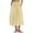 Yellow, variant on ABATAB Womens Wide Leg Capri Pants Cotton Linen Striped Culottes Summer Elastic Waist Baggy Fashion Bottoms with Pockets