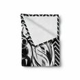 thumbnail image 2 of Bear Soft Flannel Fleece Throw Blanket, Aggressive Animal with Dangerous Expression Scary Roaring Mammal on Zigzag Pattern, Cozy Plush for Indoor and Outdoor Use, 50" x 60", Black White, by Ambesonne, 2 of 6