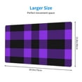 thumbnail image 3 of Balery Purple Buffalo Plaid Mouse Pad ,15.8x29.5 In Large Gaming Mouse Pad Desk Mat Long Non-Slip Rubber Stitched Edges,Waterproof Mousepad Desk Mat For Gamer Office Home, 3 of 9