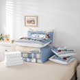 thumbnail image 5 of YST Camper Adventure 7 Pcs Comforter Set Queen RV Car Bedding for Young Teens Cartoon Spring Flowers Mountain Travel Sheet Set Bed in A Bag Retro Blue Abstract Botanical Bedroom Decor, 5 of 5
