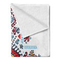 thumbnail image 2 of Geometric Soft Flannel Fleece Throw Blanket, Mexican and Ornamental Folkloric Unique Vintage Pattern, Cozy Plush for Indoor and Outdoor Use, 50" x 70", Multicolor, by Ambesonne, 2 of 5