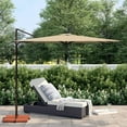 thumbnail image 2 of SimplyShade 8.6 ft. Skye Square Rotating Cantilever Umbrella With Cross Base  Antique Beige, 2 of 7