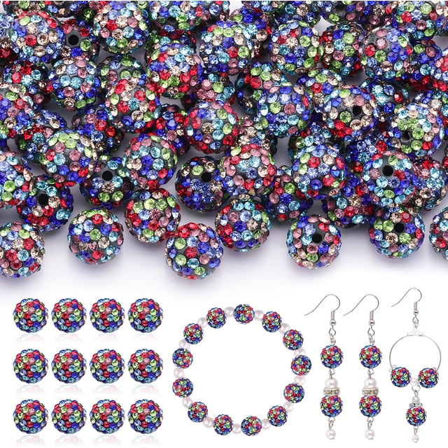 Craft Beads TINKRSTUFF, 200 unidades, diamantes de imitación negros de 1 cm