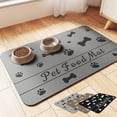 thumbnail image 1 of Birdeem Tapis d'Alimentation pour Animaux – Napperon Absorbant pour Bol de Nourriture et d'Eau, avec Dessous en Caoutchouc Imperméable, Tapis Distributeur d'Eau à Séchage Rapide pour Chien et Chat (16"X24 Pouces/40x60 cm, Noir), 1 of 7