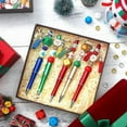 thumbnail image 2 of harmtty Xmax 1 Set Christmas Ballpoint Pen with Colorful Silicone Bead Snowman Santa Tree Charm DIY Plastic Beaded Pen Festival Gift A, 2 of 7