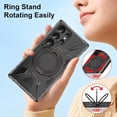 thumbnail image 5 of Samsung Galaxy S24 Ultra Case with Kickstand  Grade Drop Phone Case with 360°Rotate Magnetic Ring Stand for Galaxy S24 Ultra 6.8 inch - Black, 5 of 7