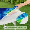 thumbnail image 5 of Colorful Tie Dye Symmetric Pattern Round Fitted Tablecloth with Elastic Edge,Dining Table Cover Waterproof,Outdoor Round Tablecloth for Camping,Dining,Indoor and Outdoor, 5 of 7