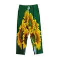 thumbnail image 4 of Sigee Sunflowers in Bucket Print Women's Soft Pajama Pants - Breathable and Comfortable Lounge Sleep Bottoms with Elastic Waistband and Pockets-Small, 4 of 9