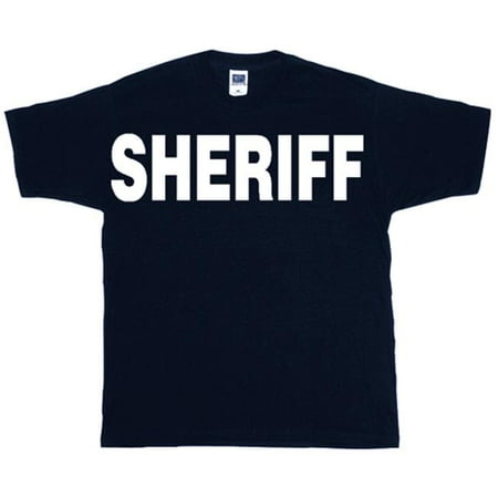- Fox Outdoor 64-613 XXXL Sheriff Two-Sided Imprinted T-Shirt, Black - 3X Large