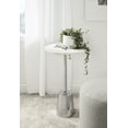 thumbnail image 6 of Kate and Laurel Tira Round Side Table, 14 x 14 x 24, White and Silver, Decorative Pedestal Style End Table for Use as a Bedroom Nightstand or Living Room Accent, 6 of 7