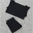 thumbnail image 5 of LiangRou Women's Scoop Neck Long Johns Ultra Thin Modal Thermal Underwear Top & Bottom Set Black X-Large, 5 of 8