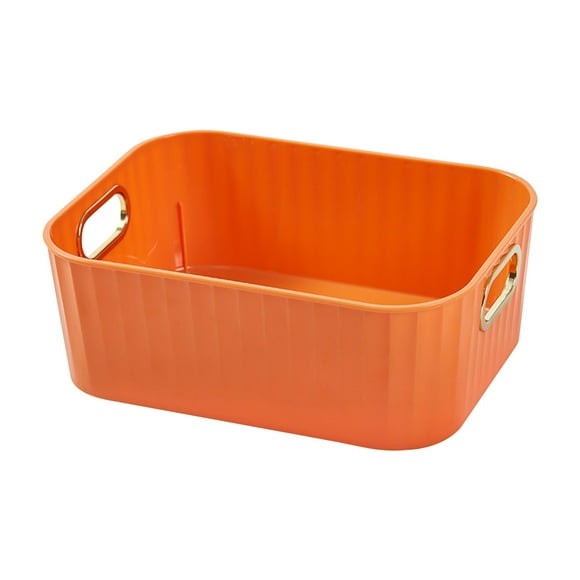 Tall Plastic Weave Storage Basket, Bin Organization for Countertops, Classroom, Tabletops & Book Shelves for Crafts, A
