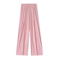 thumbnail image 3 of yunLCZ Women's Straight Leg Pants High Wa Cotton Wide Leg Pants Women Summer Thin High Waist Hanging Casual Day Lazy Sense Pants Straight Pants With Pockets, 3 of 3