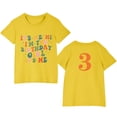 thumbnail image 2 of Zwiiyzr Toddler Kids Boys Girls Birthday Shirt 3Th 4Th 5Th 6Th 7Th 8Th 9Th 10Th Year Old Print T-Shirt Fashion Round Neck Print Short Sleeve Tops 3-10Y Yellow, 2 of 9