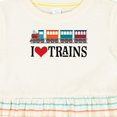 thumbnail image 4 of Inktastic I Love Trains Girls Baby Dress, 4 of 5