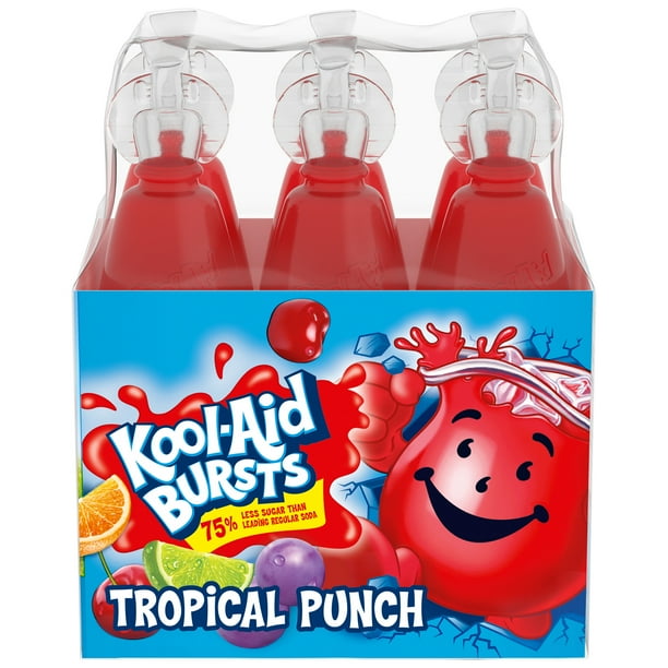 KoolAid Bursts Tropical Punch Artificially Flavored Soft Drink, 6 ct