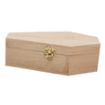 thumbnail image 3 of Pequeños ataúdes funerarios de madera rellenables para fiestas de Halloween, góticos y decoración. Color de la madera, 3 of 9