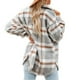 thumbnail image 2 of Womens Brushed Flannel Casual Plaid Long Sleeve Shirt Blouse Jacket With PocketXL, 2 of 4
