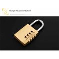 thumbnail image 3 of Combination Lock Brass 4 Number Code Security Padlock Travel Waterproof Drawer Hardware Door Suitcase Gym Cabinet Window 2133 Wheel/XS, 3 of 6
