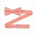 thumbnail image 2 of Bow Tie For Mens Boys and Baby Satin look Solid Color Adjustable Pre-tied Made in USA - Kids Peach, 2 of 3