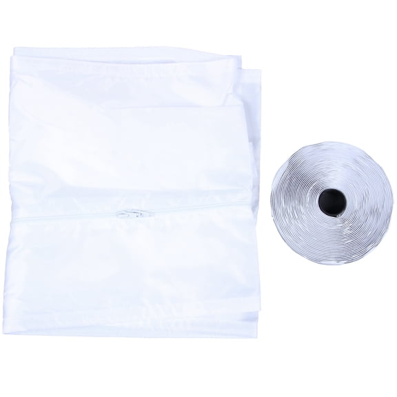 AirLock Window Seal for Portable Air Conditioner,400 Cm Flexible Cloth Sealing Plate Window Seal with With Zip and Adhesive Fastener for Mobile Air-Conditioning Units