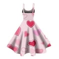thumbnail image 4 of Valentine's Day Party Dress For Women 2026 Spring Summer Casual Swing A Line Sleeveless Dress Light pink XL, 4 of 4