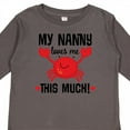 thumbnail image 4 of Inktastic Nanny Loves Me Grandson Boys or Girls Long Sleeve Toddler T-Shirt, 4 of 5