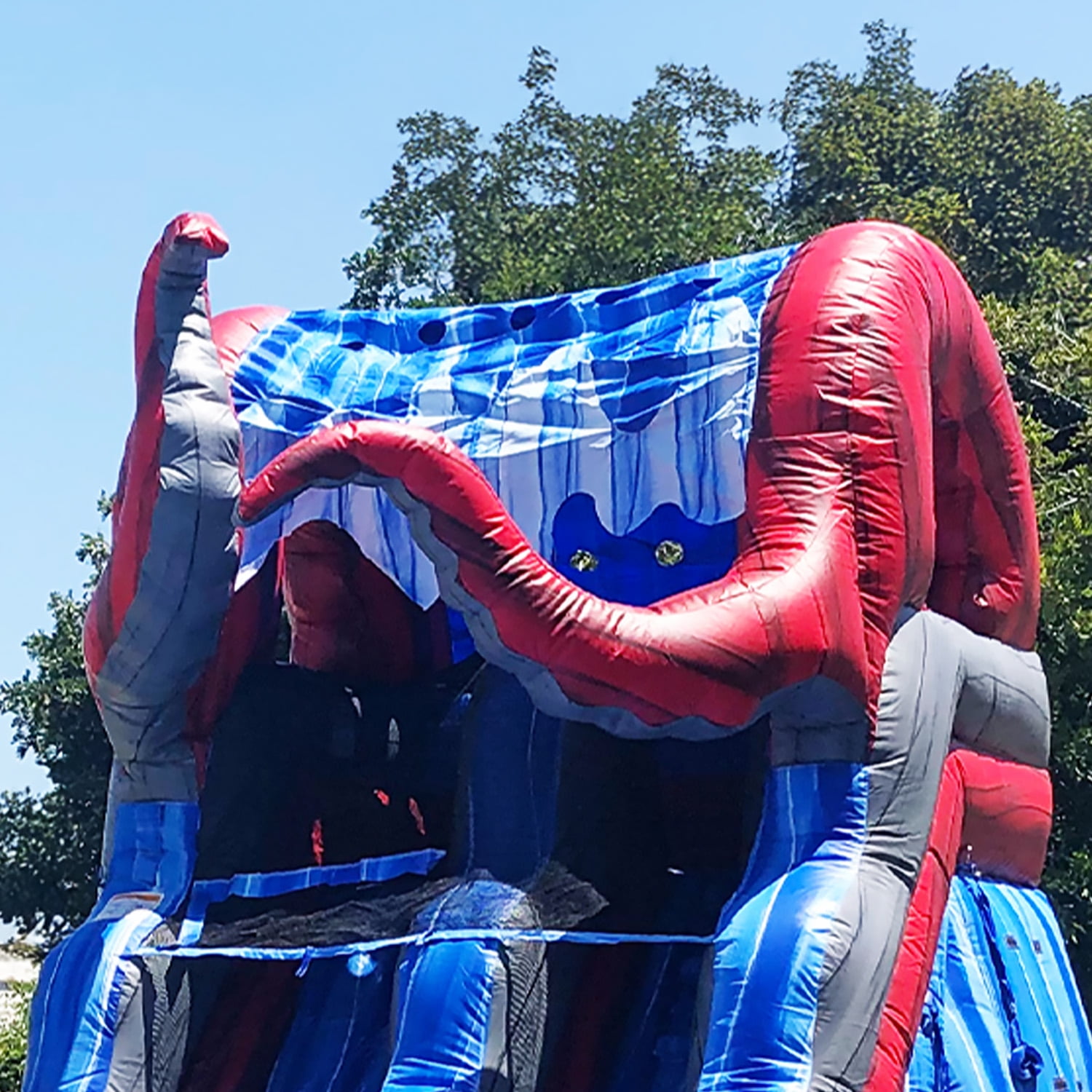 JumpOrange Commercial Grade Water Slide Inflatable with Splash Pool for Kids and Adults (with Blower), Ocean Theme