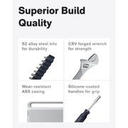 HOTO Hand Tool Set/Home Tool Kit, Household DIY Set with Screwdriver Wrench Hammer Tape Plier Tool Box