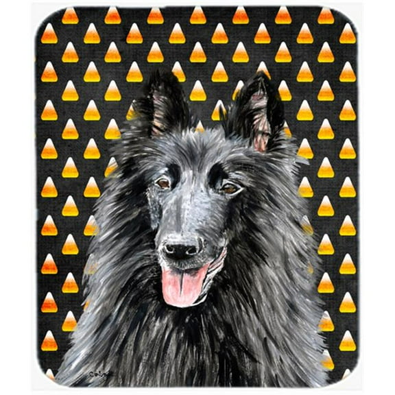 Carolines Treasures  Belgian Sheepdog Candy Corn Halloween Portrait Mouse Pad