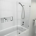 thumbnail image 3 of Glass Warehouse  58.25" x 22.5" Frameless Shower Bath Fixed Panel Brushed Nickel Nickel Finish, 3 of 5