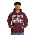 thumbnail image 6 of Eat Sleep Pet Dogs Graphic Hoodie Sweatshirt, Sizes S-5XL, 6 of 9