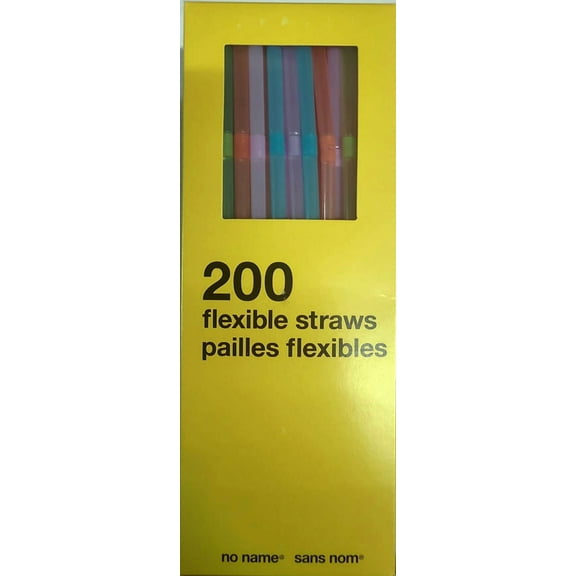 Straw Flexible Neon Color 200ct