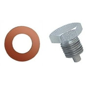 Moroso 97002 Replacement Oil Pan Drain Plug, 1/2 20, Clear Zinc Steel W/Copper