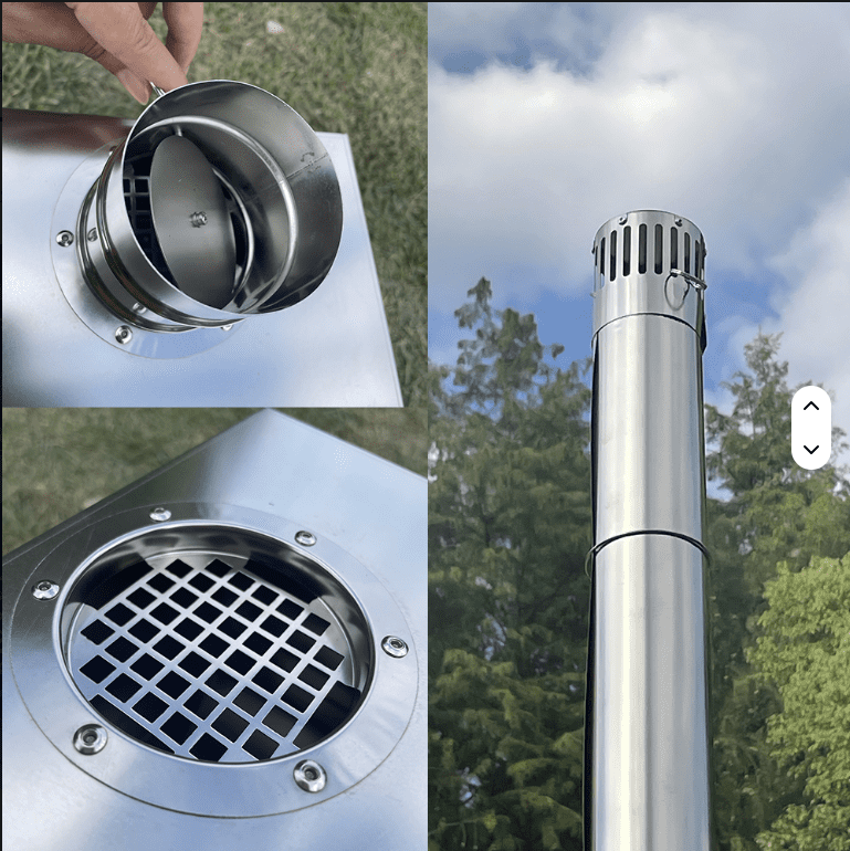 DANCHEL OUTDOOR S7C Camping Tent Stove Stove, 304 Stainless Steel Folding Wood Stove for Tent Heating, Portable Folding Camping Stove