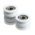thumbnail image 2 of 5pcs Nylon Plastic Ball Bearings Embedded 608 U Groove Ball Bearing Guide Pulley 8*30*10mm For Guide Roller Hardware Accessories ,Easy Installation, 2 of 6