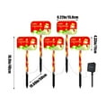 thumbnail image 3 of Luces solares LED navideñas con forma de gorro navideño, luz solar cálida para jardín o patio. Decoración navideña para exteriores. Incluye cinco luces solares navideñas de plástico., 3 of 7